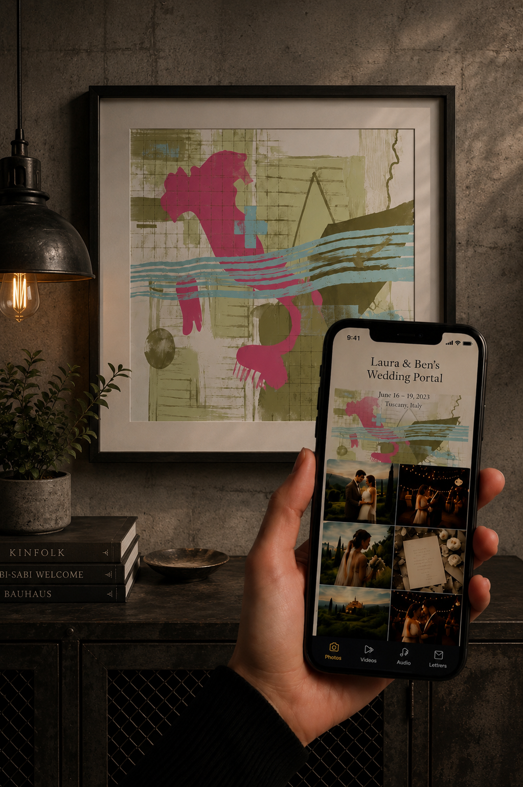 The Experience — private digital gallery on phone